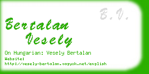 bertalan vesely business card